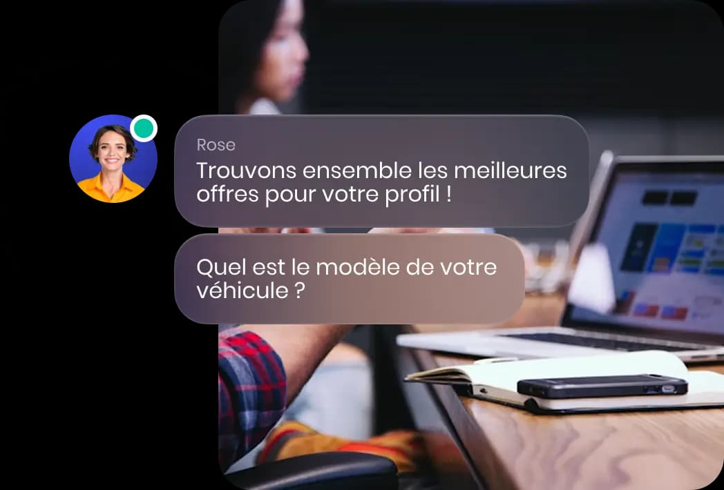 Illustration d'une discussion avec Rose, conseillère en assurance chez WeSur