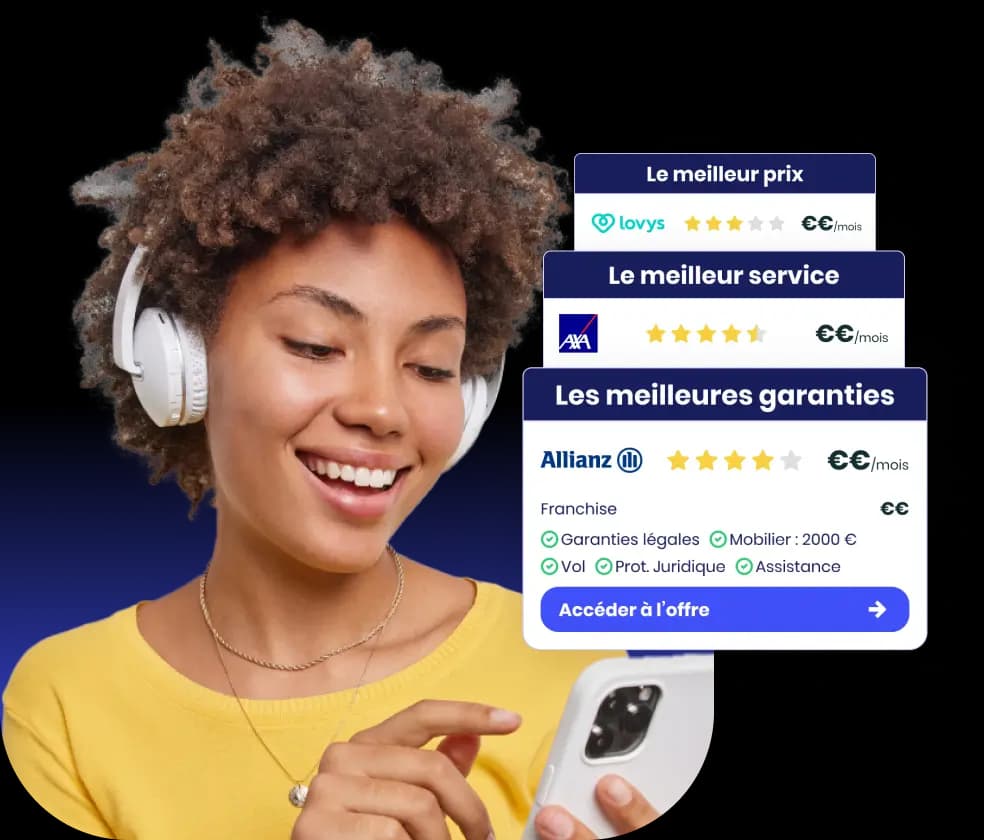 Illustration de l'application avec 3 téléphones